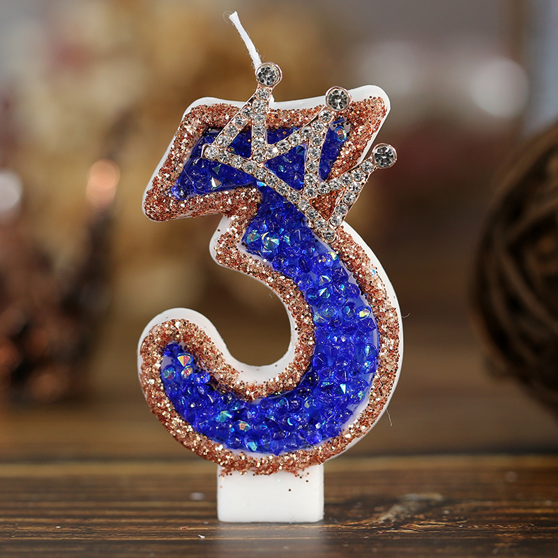 Números de aniversário azuis v - Luxury Candle Supplies Usa avaliação e preço